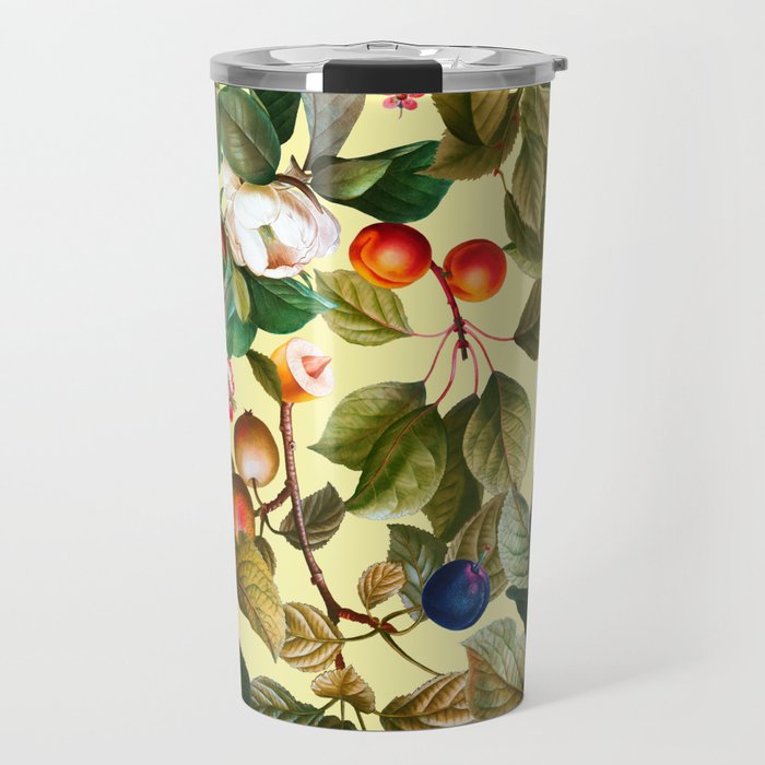 Vintage Fruit Pattern XXI Travel Mug Gallery Image 1
