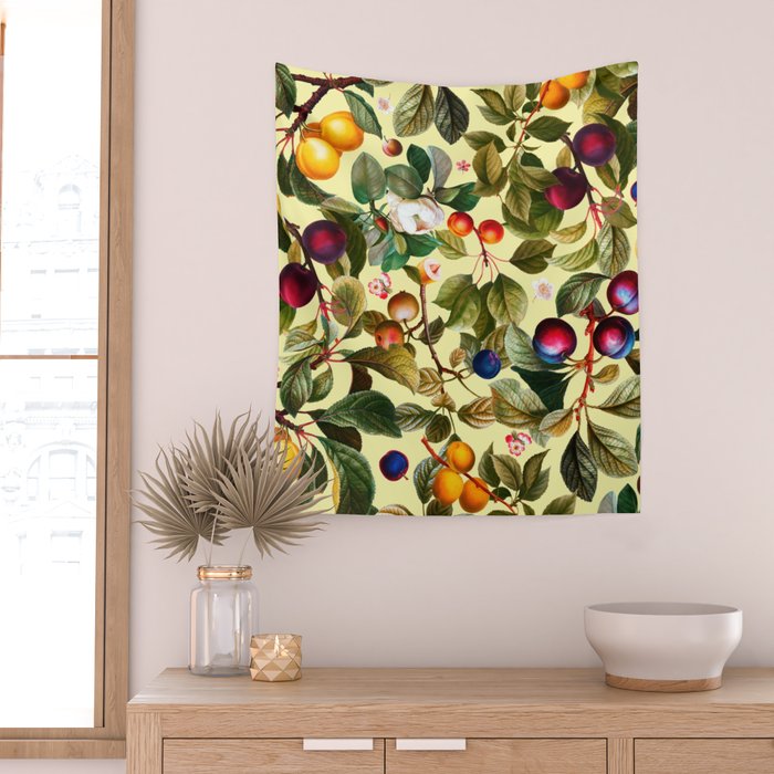 Vintage Fruit Pattern XXI Wall Tapestry Gallery Image 2