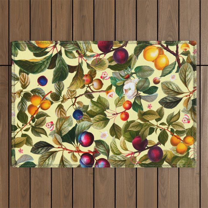 Vintage Fruit Pattern XXI Outdoor Rug Gallery Image 1