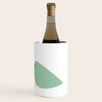 Bird Family in Celadon and Mustard on White. Minimalist Midcentury Scandinavian Wine Chiller Gallery Image 3