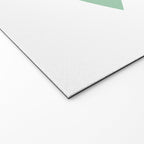 Bird Family in Celadon and Mustard on White. Minimalist Midcentury Scandinavian Welcome Mat Gallery Image 2