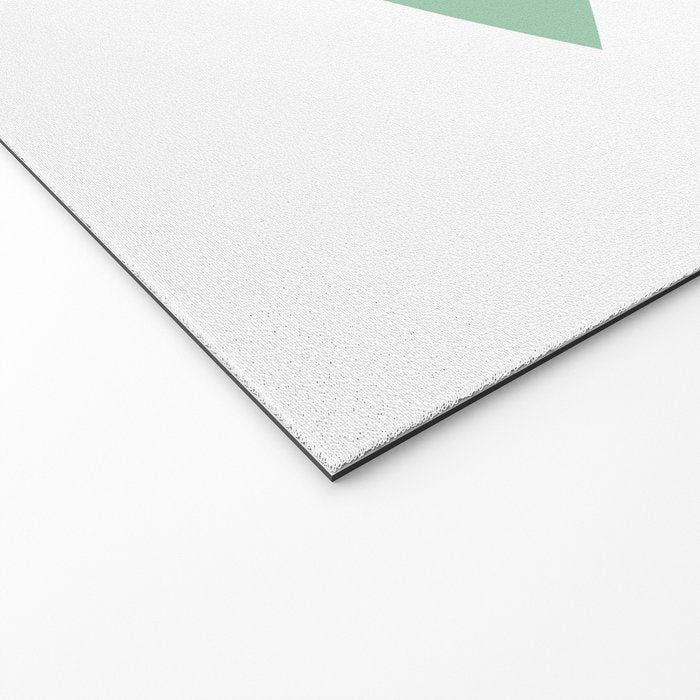 Bird Family in Celadon and Mustard on White. Minimalist Midcentury Scandinavian Welcome Mat Gallery Image 2