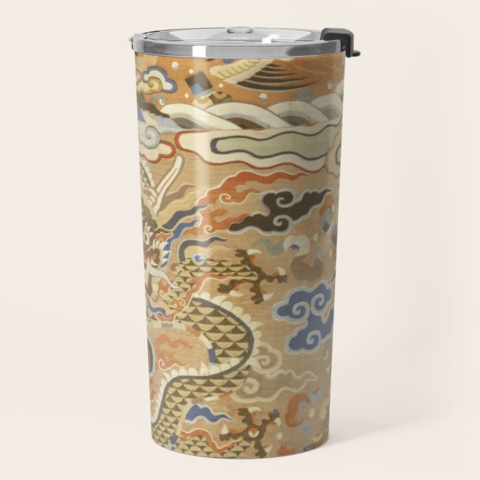 Antique 17th Century Golden Chinese Dragon Travel Mug Gallery Image 2