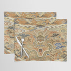 Antique 17th Century Golden Chinese Dragon Placemat Gallery Image 1