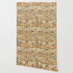 Antique 17th Century Golden Chinese Dragon Wallpaper Gallery Image 2