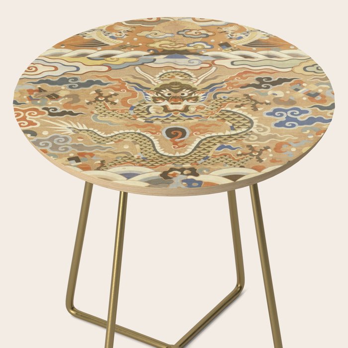 Antique 17th Century Golden Chinese Dragon Side Table Gallery Image 2