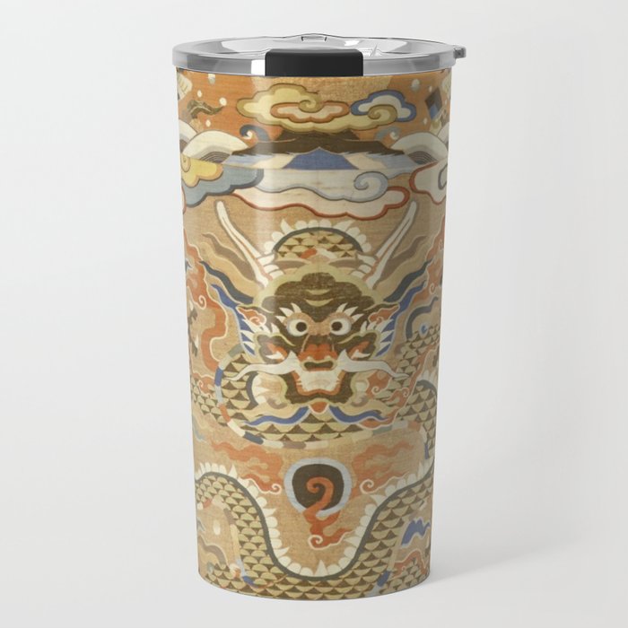 Antique 17th Century Golden Chinese Dragon Travel Mug Gallery Image 1