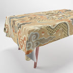 Antique 17th Century Golden Chinese Dragon Tablecloth Gallery Image 1