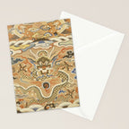 Antique 17th Century Golden Chinese Dragon Stationery Card Gallery Image 2