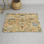 Antique 17th Century Golden Chinese Dragon Rug Gallery Image 1