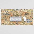 Antique 17th Century Golden Chinese Dragon Desk Mat Gallery Image 1