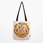 Mushroom Peace Sign Tote Bag Gallery Image 2