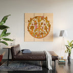 Mushroom Peace Sign Wood Wall Art Gallery Image 2