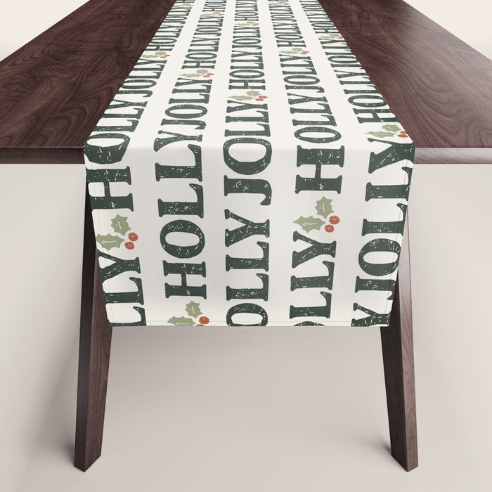 Holly Jolly Neutral Table Runner Gallery Image 1