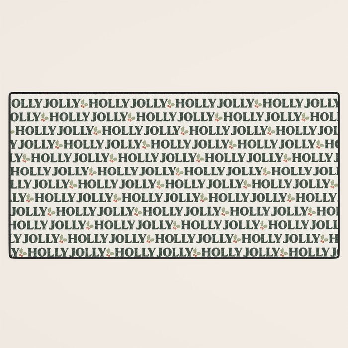 Holly Jolly Neutral Desk Mat Gallery Image 3