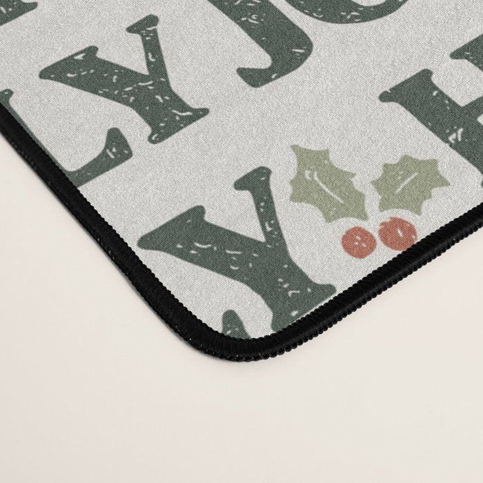 Holly Jolly Neutral Desk Mat Gallery Image 4