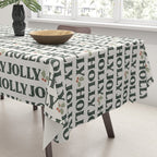 Holly Jolly Neutral Tablecloth Gallery Image 3