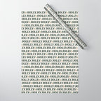 Holly Jolly Neutral Wrapping Paper Gallery Image 1