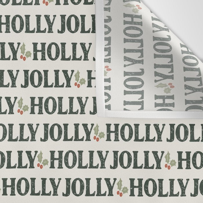 Holly Jolly Neutral Wall Tapestry Gallery Image 3