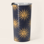 Freckled Suns - blue and gold Travel Mug Gallery Image 3