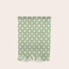 Mid Century Modern Atomic Stars Retro Starburst Pattern in Light Sage Green and Cream Wall Hanging Gallery Image 1