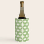 Mid Century Modern Atomic Stars Retro Starburst Pattern in Light Sage Green and Cream Wine Chiller Gallery Image 2