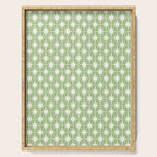 Mid Century Modern Atomic Stars Retro Starburst Pattern in Light Sage Green and Cream Serving Tray Gallery Image 1