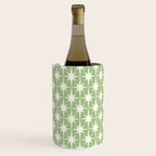 Mid Century Modern Atomic Stars Retro Starburst Pattern in Light Sage Green and Cream Wine Chiller Gallery Image 3
