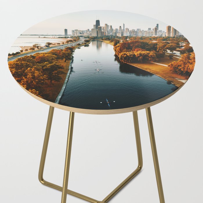 chicago aerial view Side Table Gallery Image 2