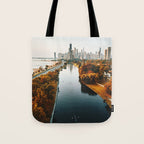chicago aerial view Tote Bag Gallery Image 1