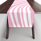 Wavy Stripes XXXI - Pastel Pink  Table Runner Gallery Image 1
