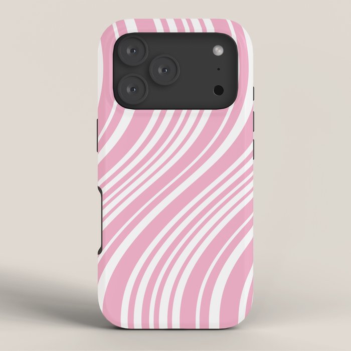 Wavy Stripes XXXI - Pastel Pink  iPhone Case Gallery Image 3