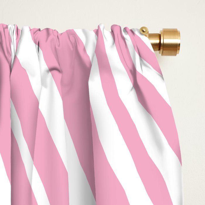 Wavy Stripes XXXI - Pastel Pink  Window Curtain Gallery Image 2