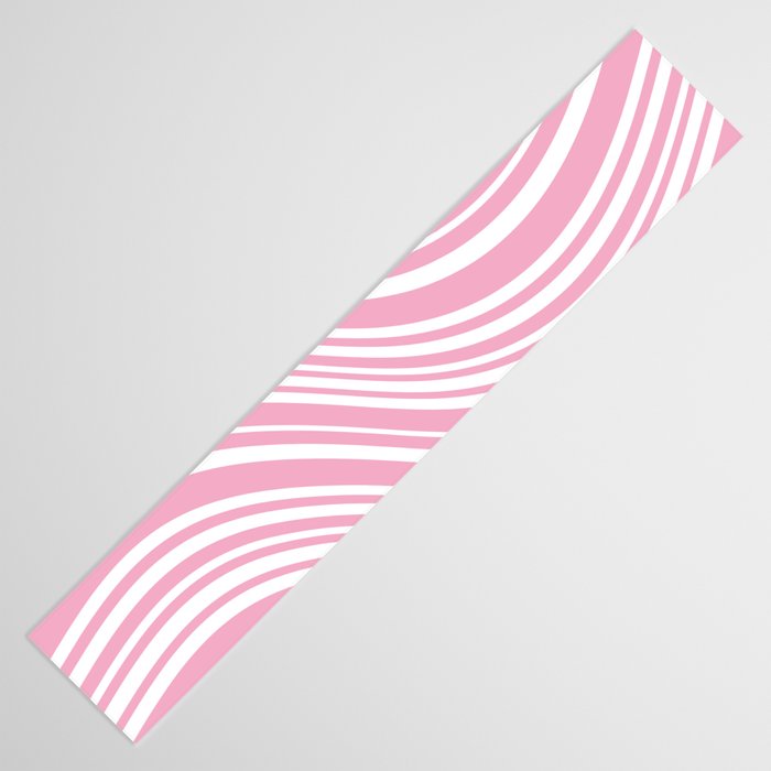 Wavy Stripes XXXI - Pastel Pink  Table Runner Gallery Image 3
