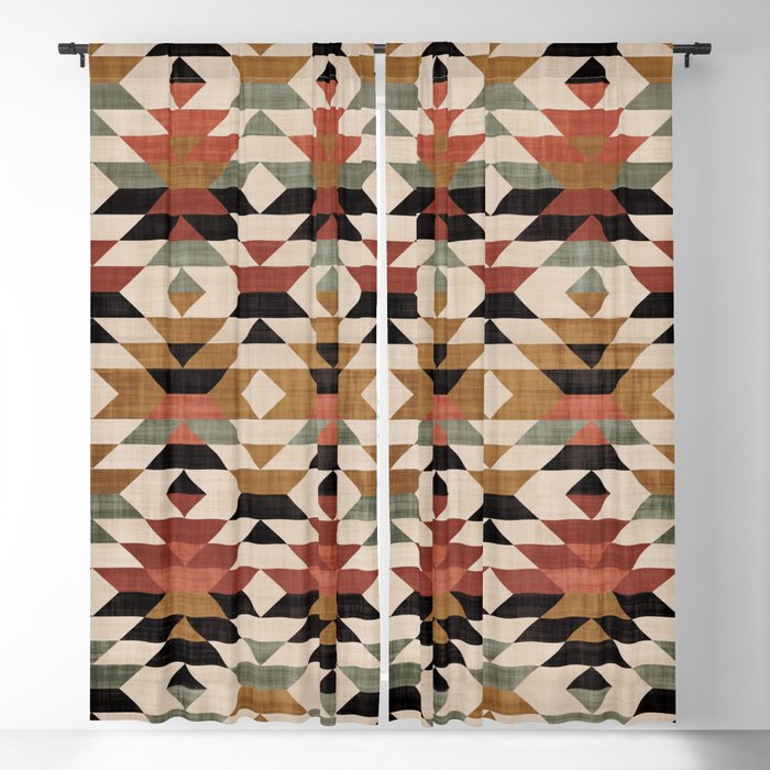 Southwestern Boho Prints Window Curtain Gallery Image 1