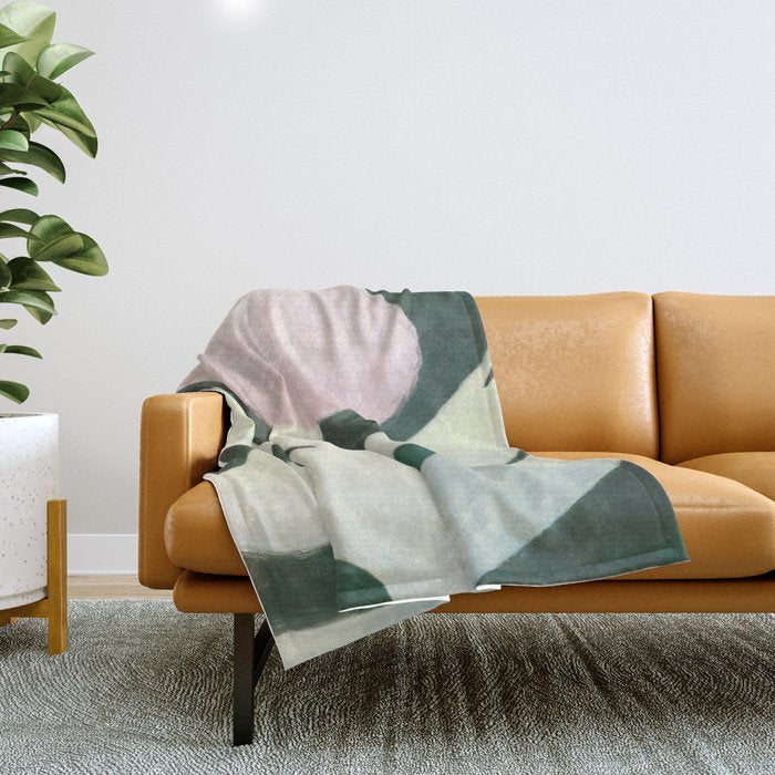 Moon flower Throw Blanket Gallery Image 1