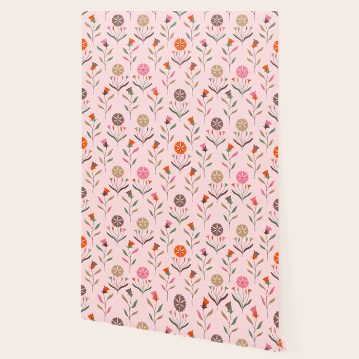 Folk Meadow - Spring Blush Wallpaper Gallery Image 2