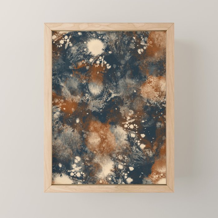 Earth watercolor splashes Mini Art Print Gallery Image 1