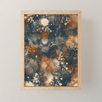 Earth watercolor splashes Mini Art Print Gallery Image 1