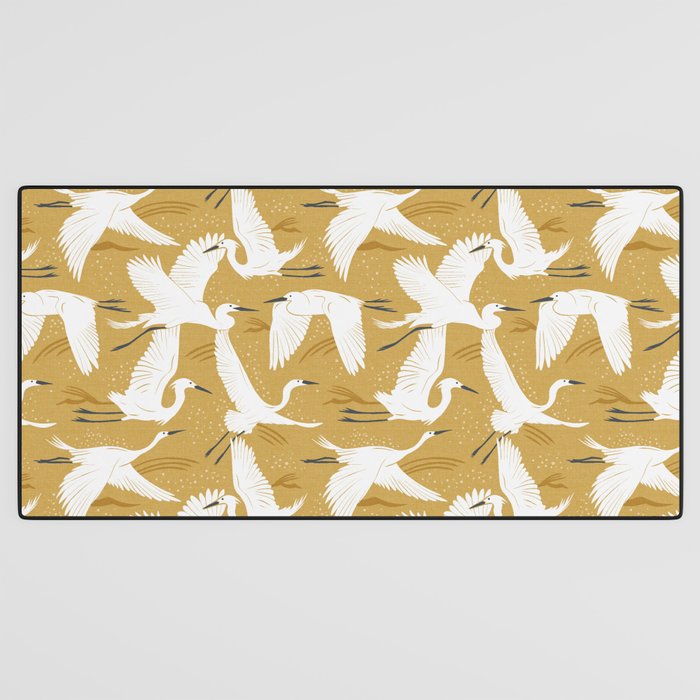 Soaring Wings - Goldenrod Yellow Desk Mat Gallery Image 3