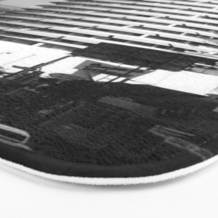Capital Records Building, Los Angeles, California black and white photograph / black and white photography Bath Mat Gallery Image 3