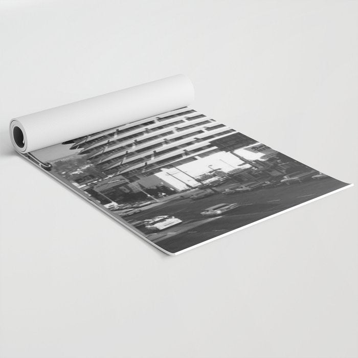 Capital Records Building, Los Angeles, California black and white photograph / black and white photography Yoga Mat Gallery Image 2