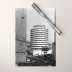 Capital Records Building, Los Angeles, California black and white photograph / black and white photography Wrapping Paper Gallery Image 1