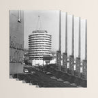 Capital Records Building, Los Angeles, California black and white photograph / black and white photography Wrapping Paper Gallery Image 3