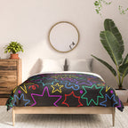 Colorful fun star doodle pattern Comforter Gallery Image 3