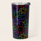 Colorful fun star doodle pattern Travel Mug Gallery Image 2