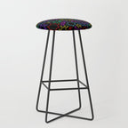 Colorful fun star doodle pattern Stool Gallery Image 1