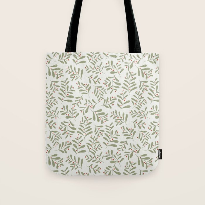 Modern Mistletoe Tote Bag Gallery Image 1