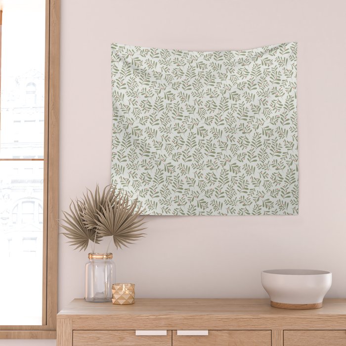 Modern Mistletoe Wall Tapestry Gallery Image 2