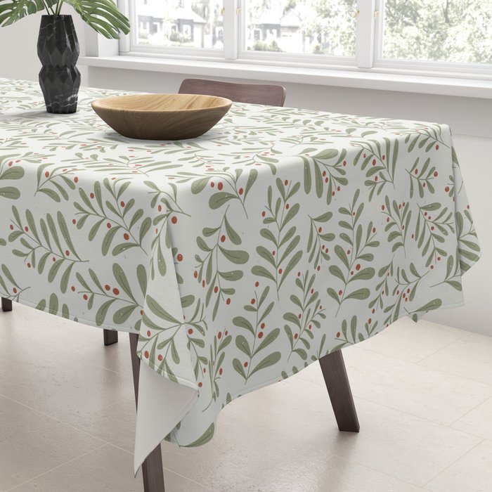 Modern Mistletoe Tablecloth Gallery Image 3